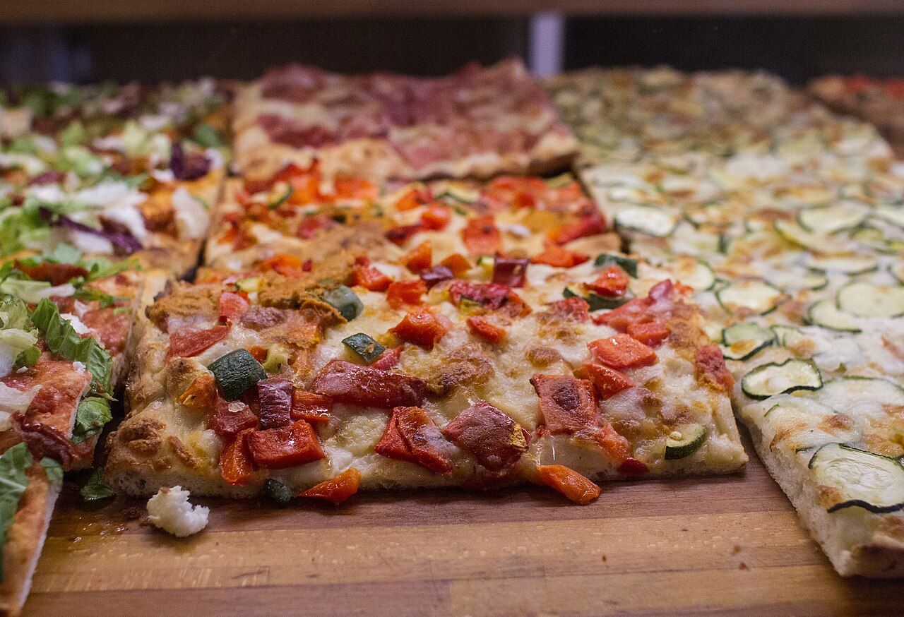 Roman pizza al taglio sold by the slice