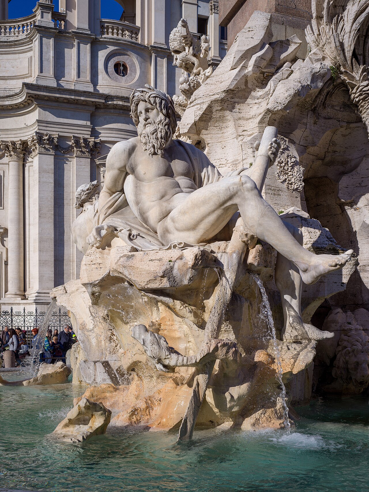 Piazza Navona and its fountains in Rome