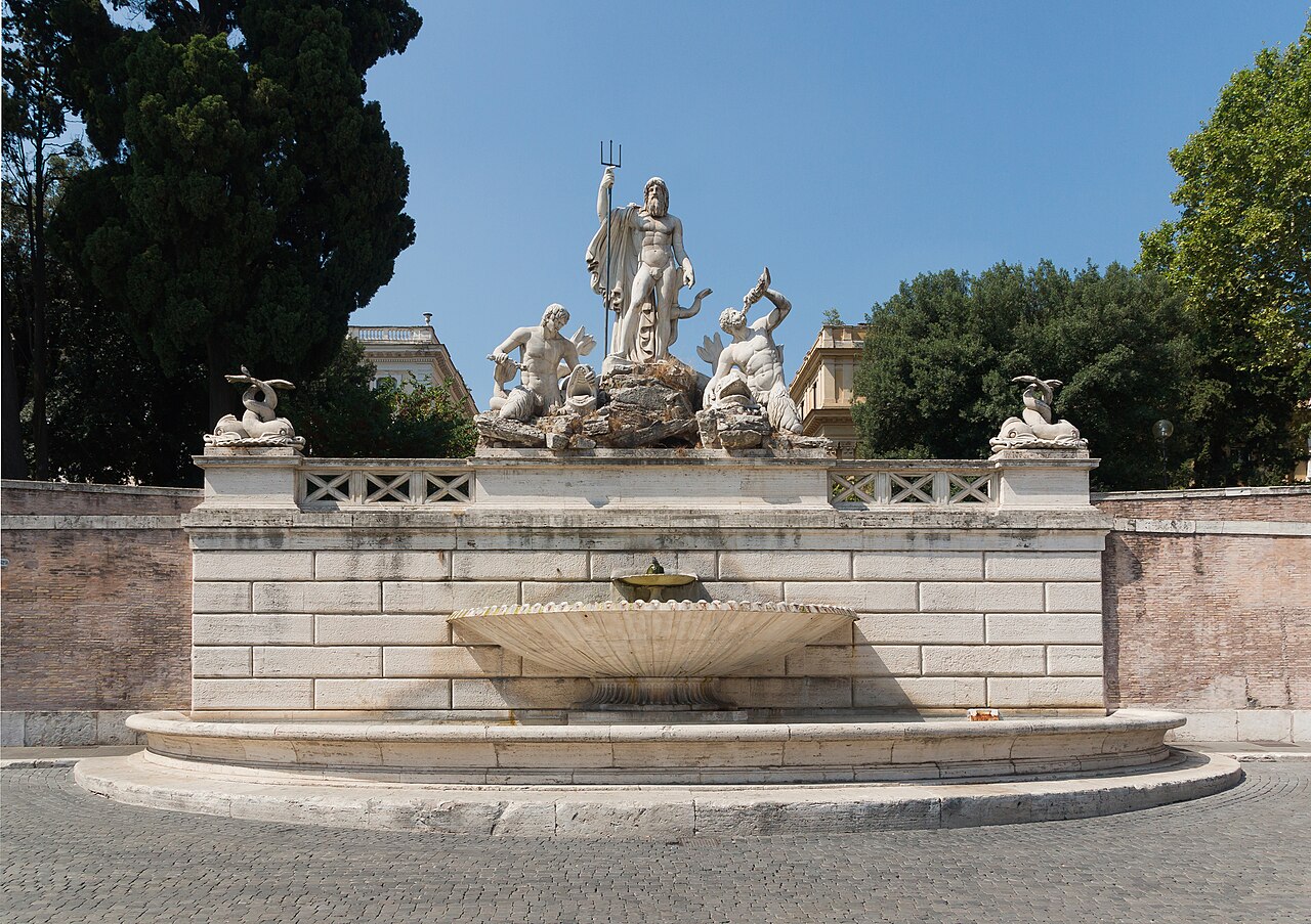 Piazza del Popolo seen from the Pincian Hill in Rome