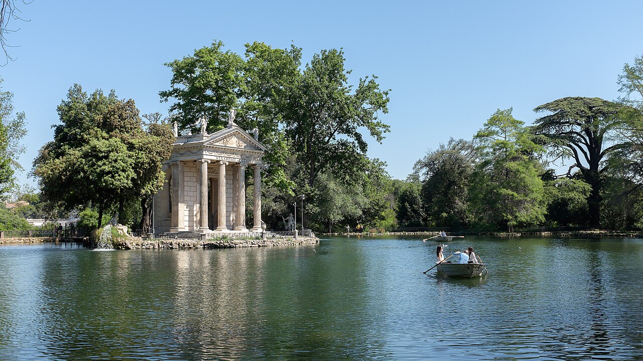 Villa Borghese gardens in Rome